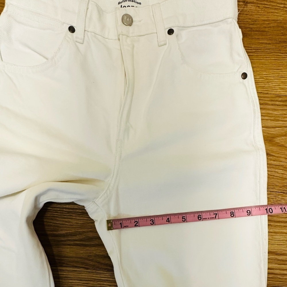 Reformation White Distressed Wash Vintage Jeans - Picture 5 of 11
